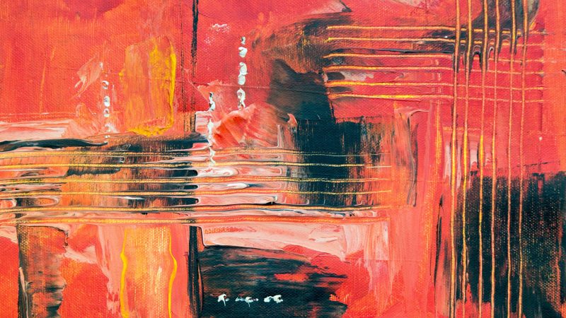 Abstract art with dominant red tones and subtle lines. — Samsung Frame TV art