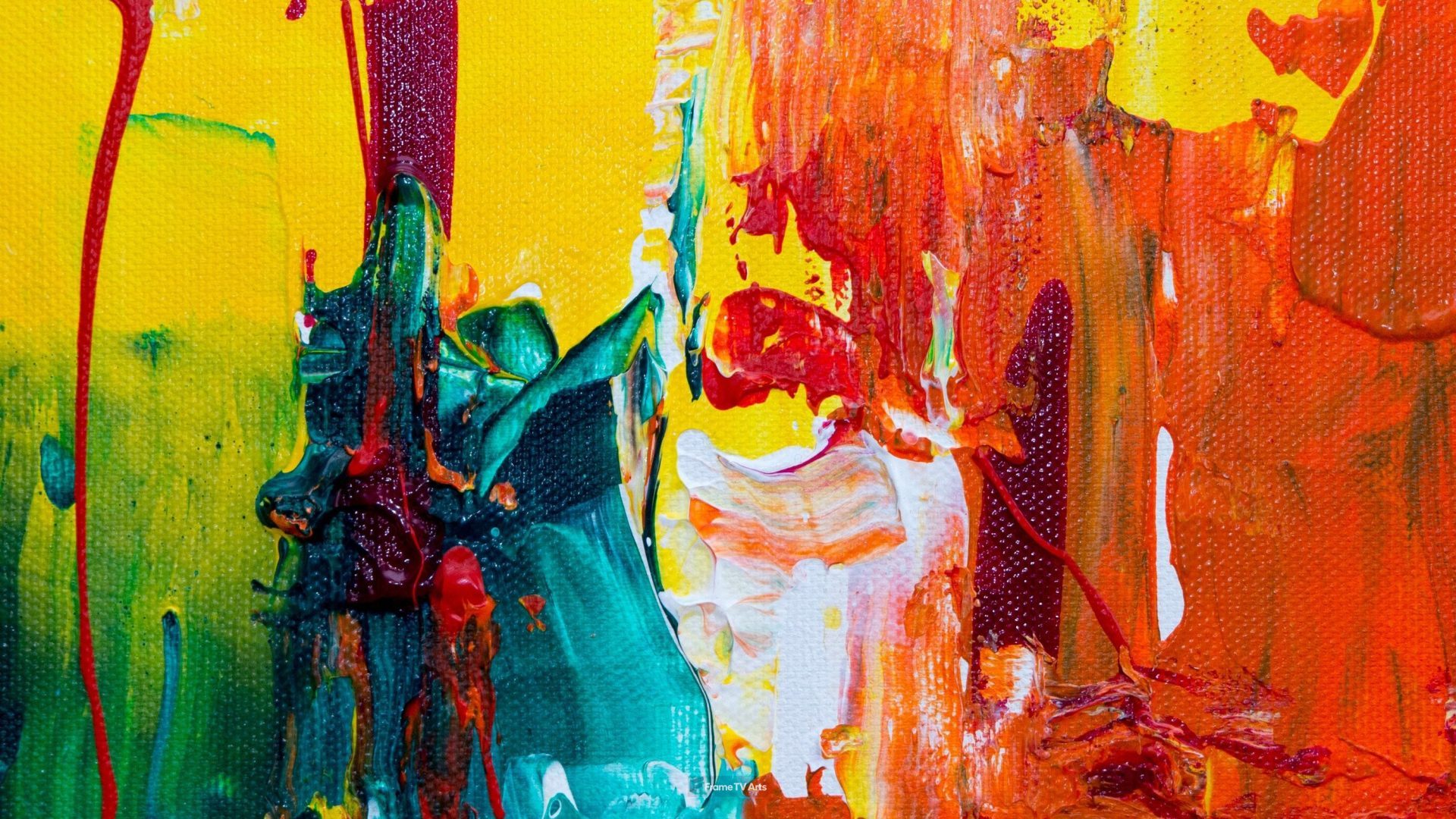 Energetic modern art with vibrant hues and textures — Samsung Frame TV art