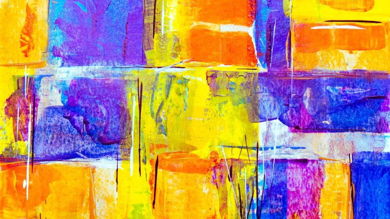 Bright abstract art with colorful rectangular patterns. — Samsung Frame TV art