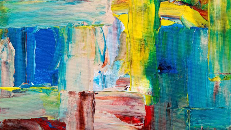 Colorful abstract painting with vivid rectangular shapes — Samsung Frame TV art