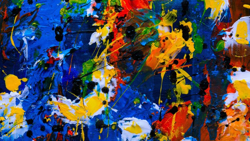 Colorful abstract painting with splashes of vivid hues — Samsung Frame TV art