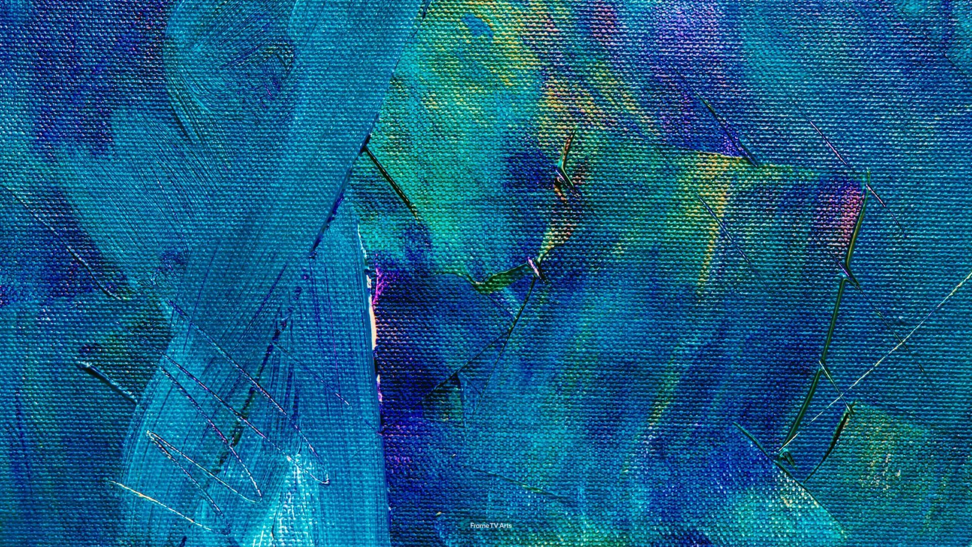 Cool tones and intricate textures in abstract artwork — Samsung Frame TV art