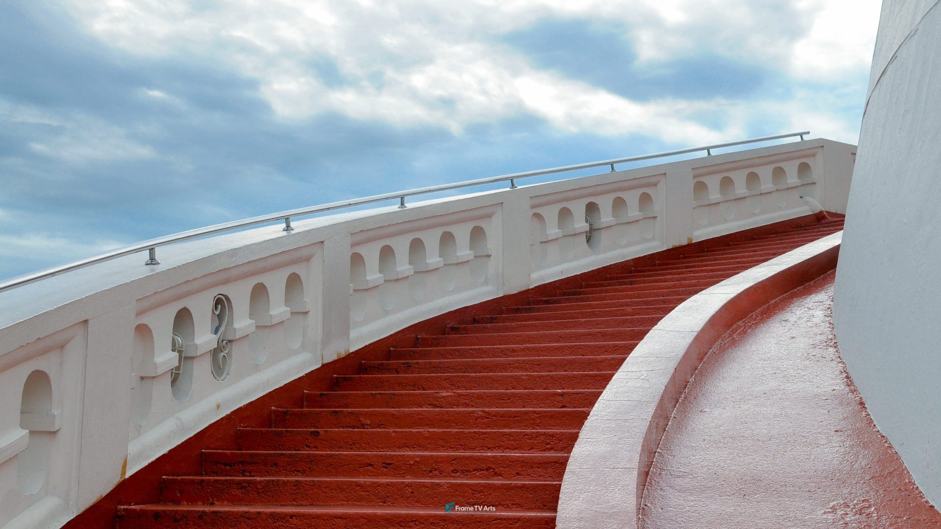 Red stairs — Samsung Frame TV art
