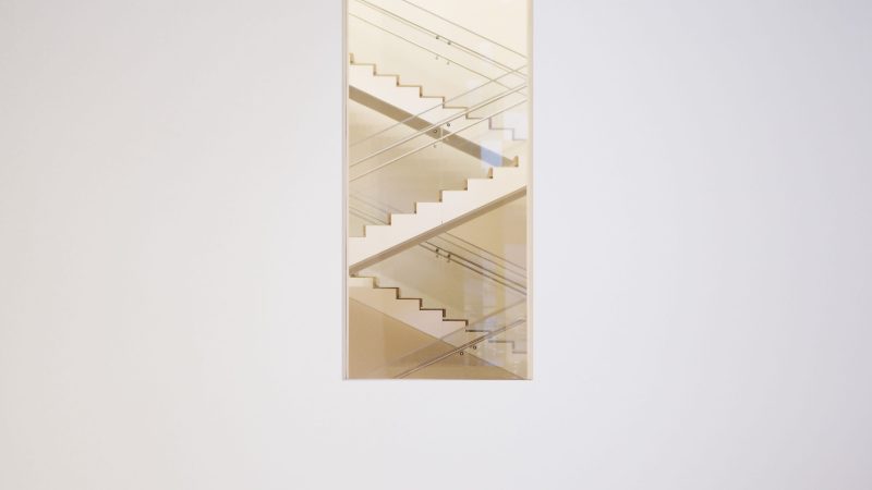 White Wall With Hanging Staircase — Samsung Frame TV art