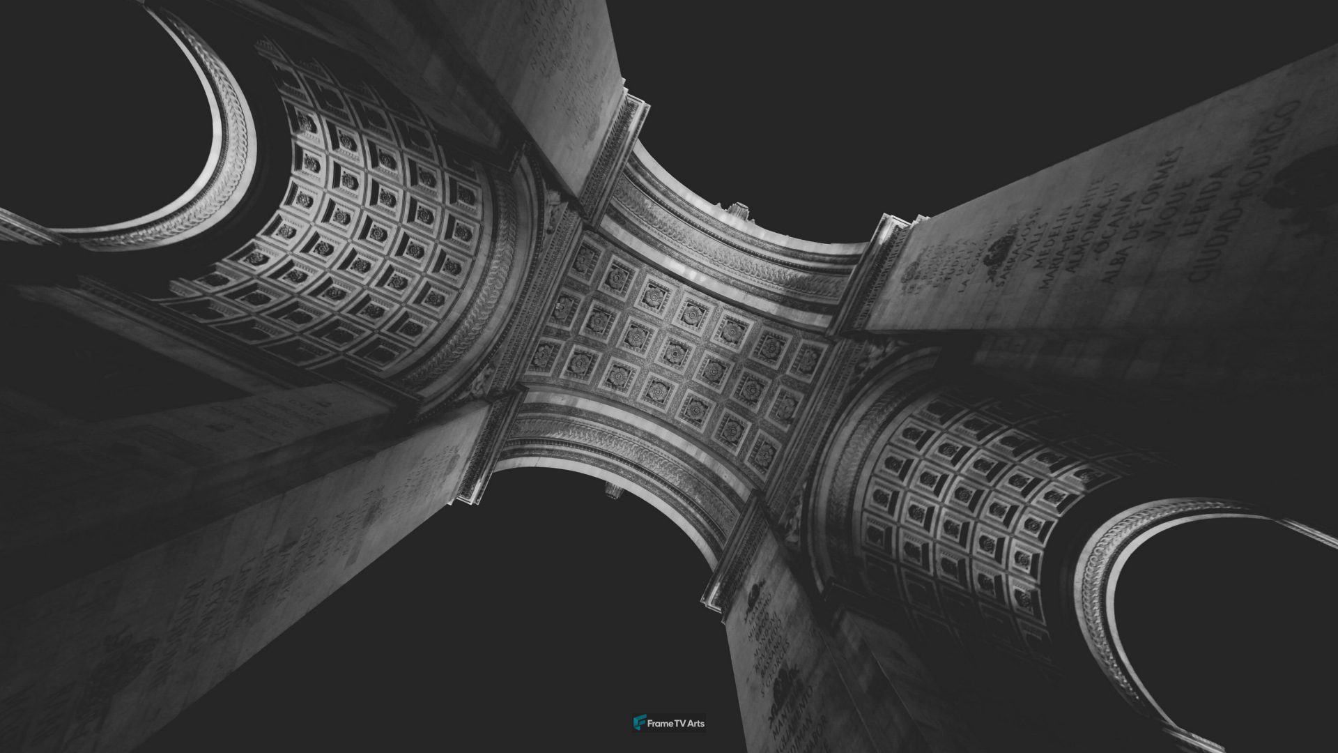 Top View of Building in Black and White — Samsung Frame TV art