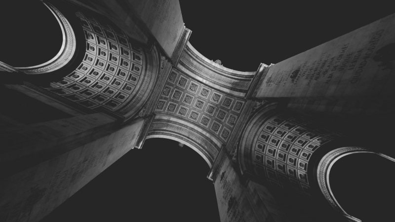 Top View of Building in Black and White — Samsung Frame TV art