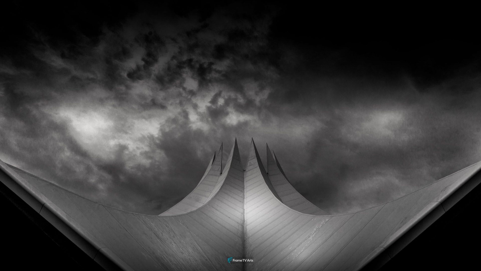 Building With Clouds in Background — Samsung Frame TV art