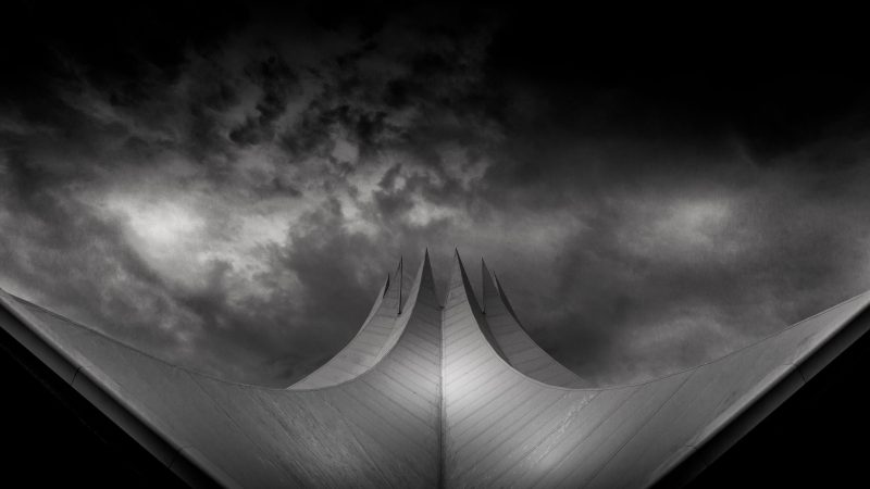 Building With Clouds in Background — Samsung Frame TV art