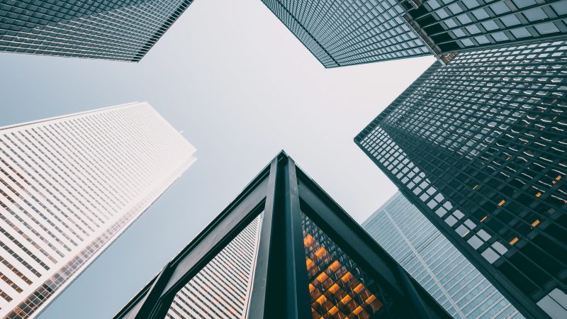 Skyscrapers Looking Up — Samsung Frame TV art
