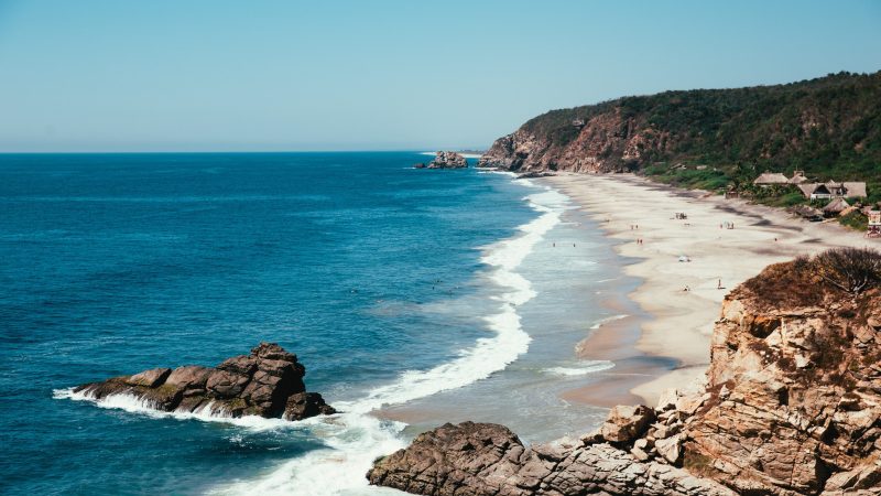 Blue ocean with sandy beach — Samsung Frame TV art