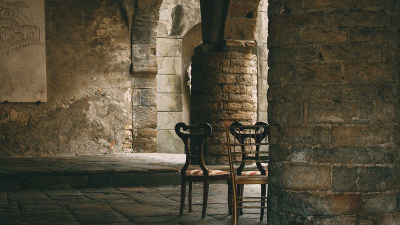 Chairs inside old Castle — Samsung Frame TV art
