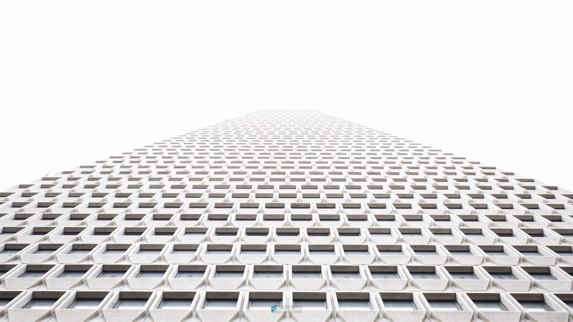 White Windows Building From Below — Samsung Frame TV art