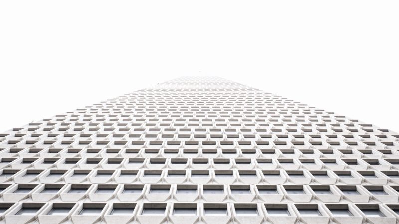 White Windows Building From Below — Samsung Frame TV art