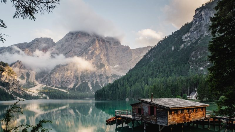 Cabin on Lake — Samsung Frame TV art