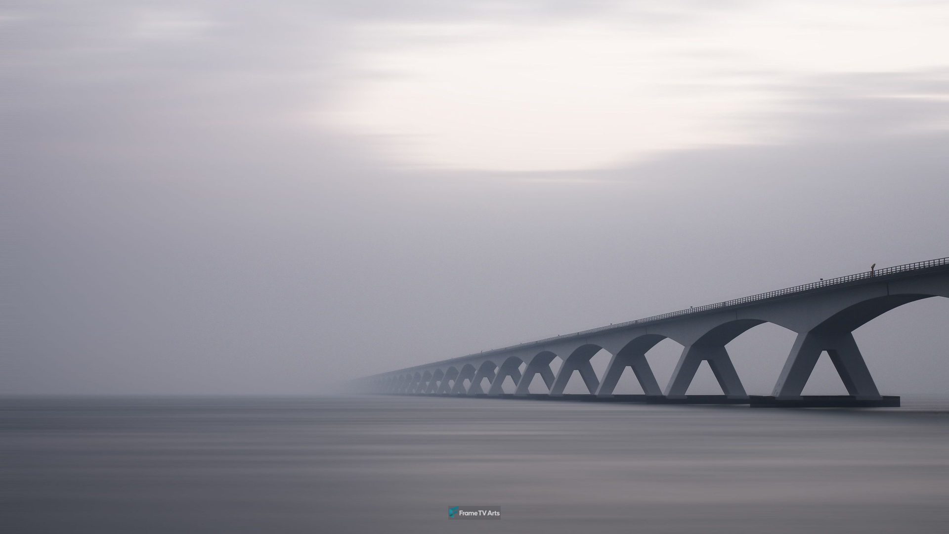 Concrete Bridge over Ocean — Samsung Frame TV art