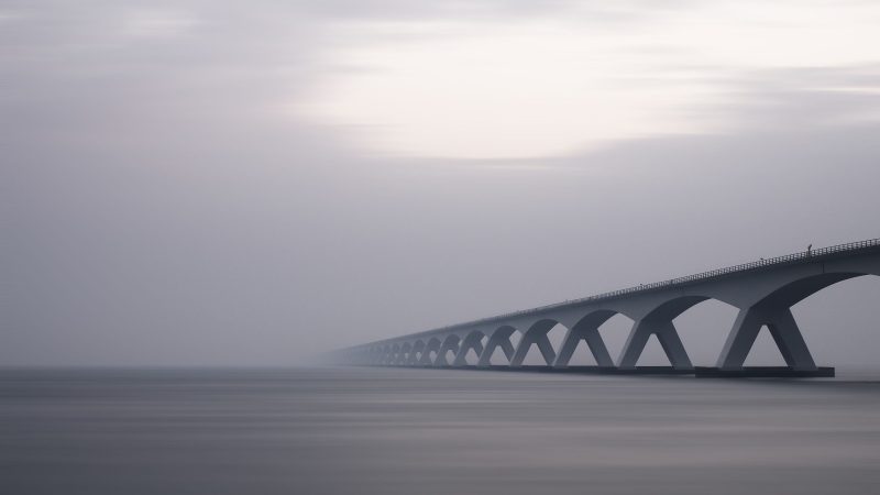 Concrete Bridge over Ocean — Samsung Frame TV art