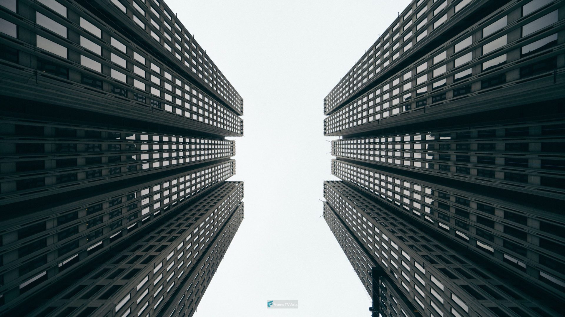 Two high rise building from below — Samsung Frame TV art