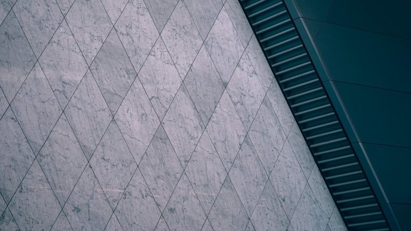 Tiles and Steel Facade of building — Samsung Frame TV art