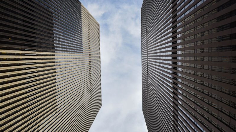 Two Towers and Sky from below — Samsung Frame TV art