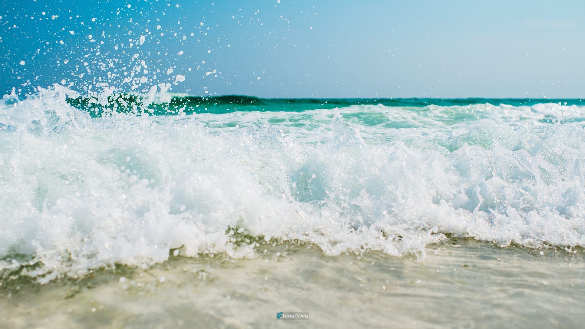Ocean with Foamy Waves — Samsung Frame TV art