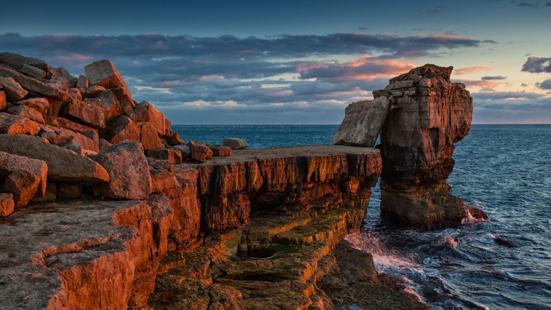 A rock formation on a cliff — Samsung Frame TV art