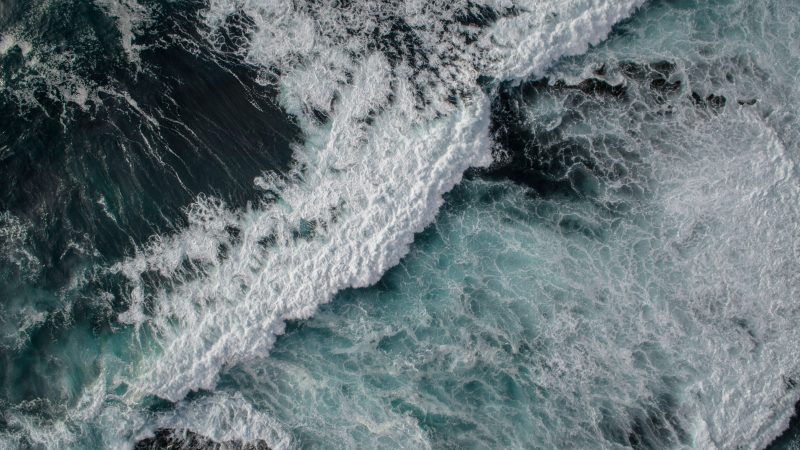 Aerial shot of powerful waves and ocean — Samsung Frame TV art