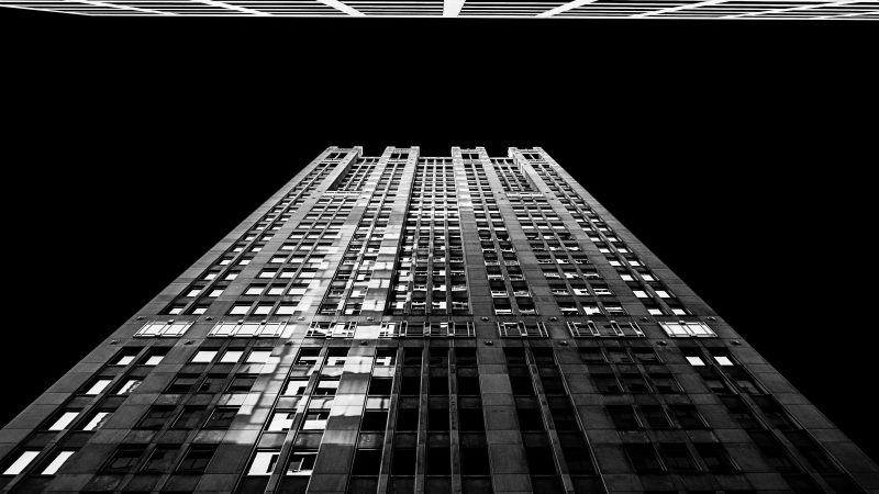 Abstract view of a skyscraper with light trails — Samsung Frame TV art
