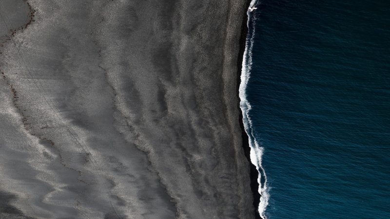 Aerial beach shoreline and waves texture — Samsung Frame TV art
