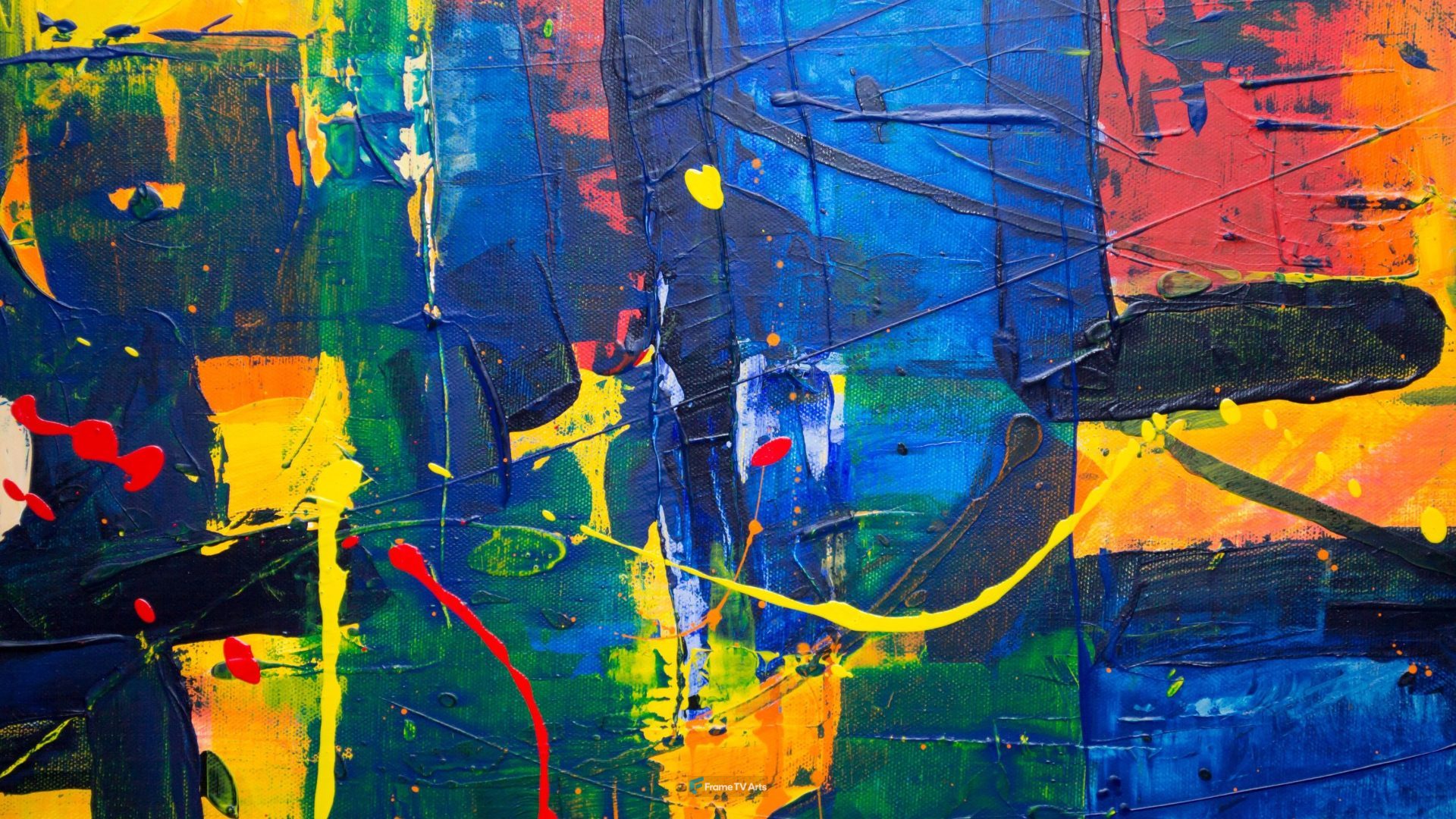Colourful abstract artwork featuring vibrant strokes and hues. — Samsung Frame TV art