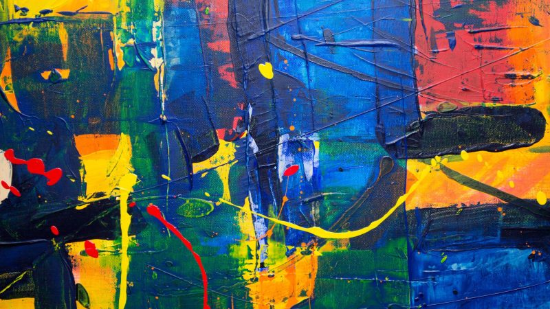 Colourful abstract artwork featuring vibrant strokes and hues. — Samsung Frame TV art