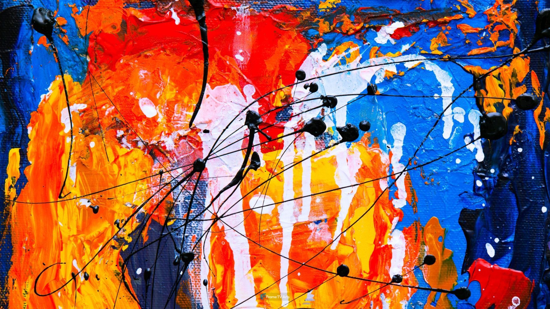 Vibrant abstract painting filled with bright colors — Samsung Frame TV art