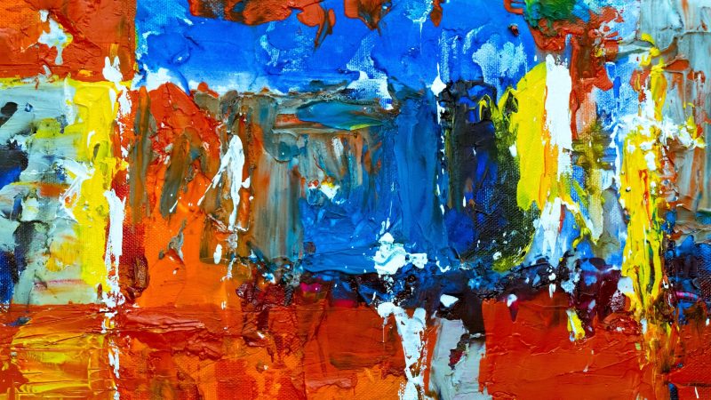Abstract painting with mixed colors and heavy texture — Samsung Frame TV art
