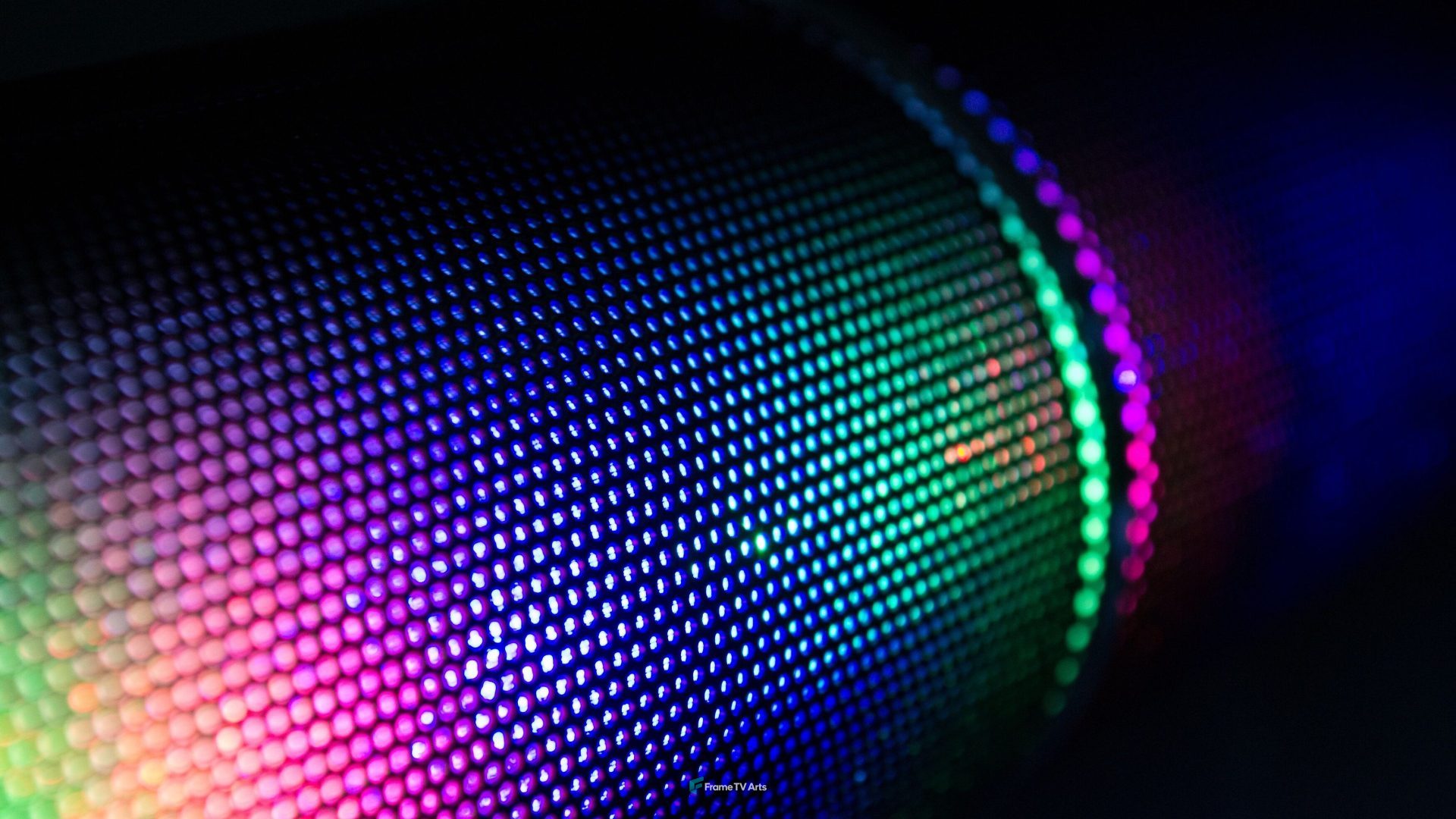Colorful LED light pattern with a gradient effect — Samsung Frame TV art