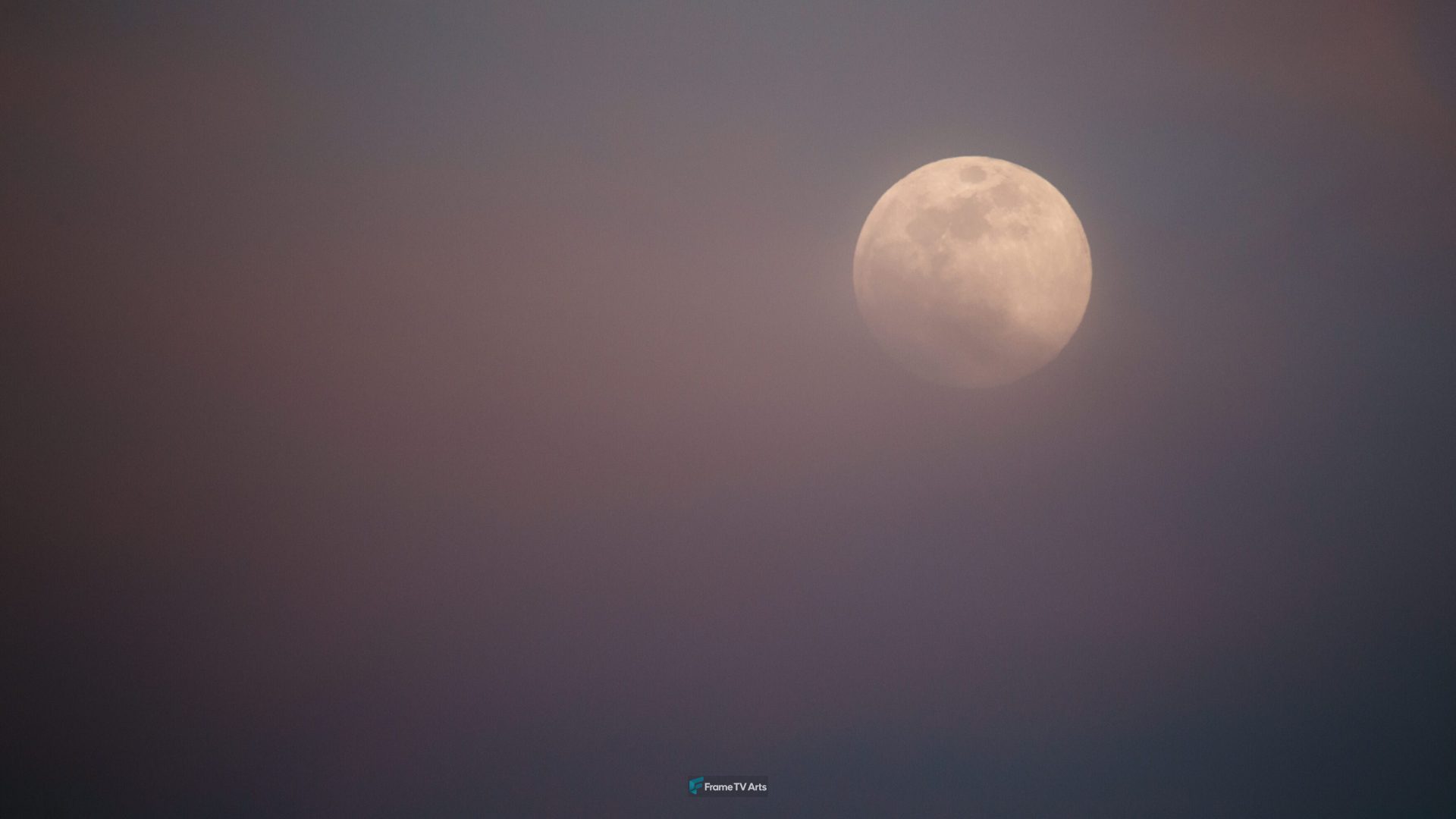 Full moon shining brightly in the night sky — Samsung Frame TV art