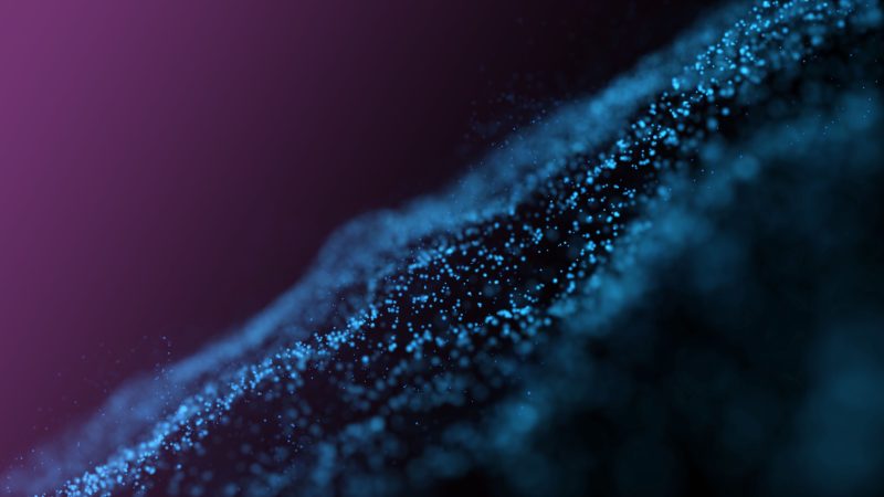Blurred abstract image of blue particles on black background — Samsung Frame TV art