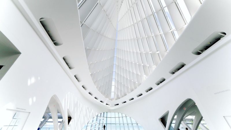 Large White Building With High Ceiling — Samsung Frame TV art