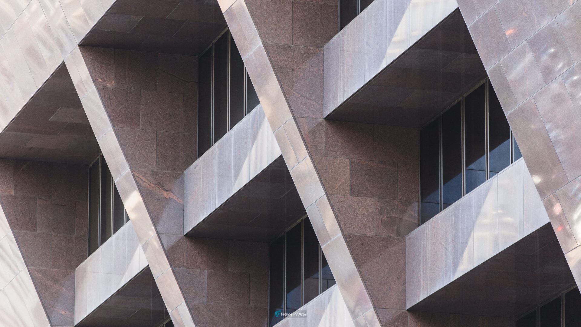Geometric architecture of contemporary building — Samsung Frame TV art