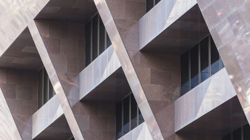 Geometric architecture of contemporary building — Samsung Frame TV art