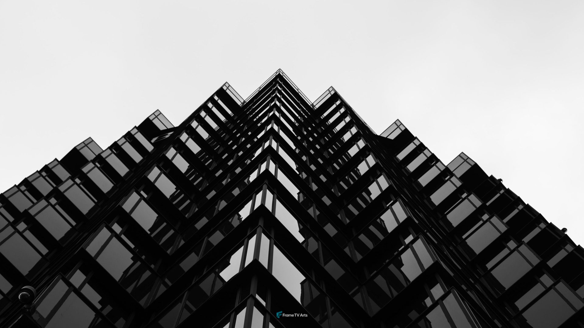 Glass Building with Sky — Samsung Frame TV art
