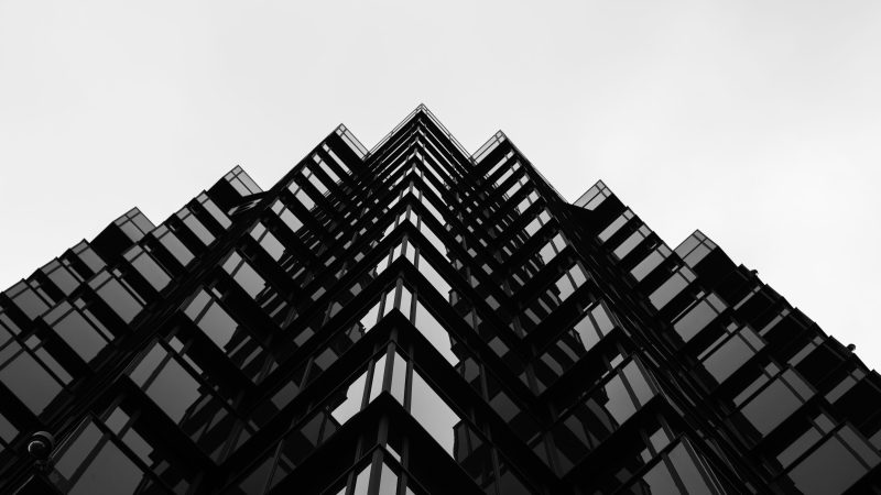 Glass Building with Sky — Samsung Frame TV art