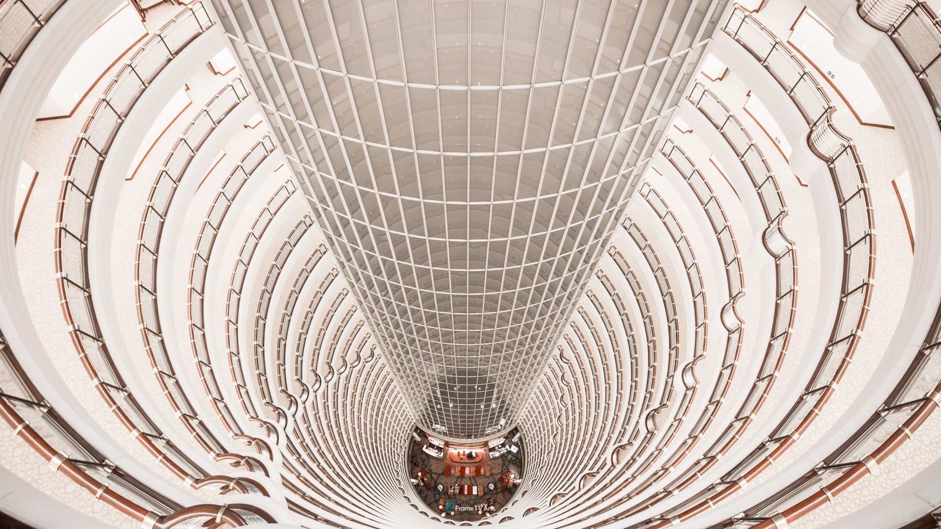 Inside view of multi-storey building — Samsung Frame TV art