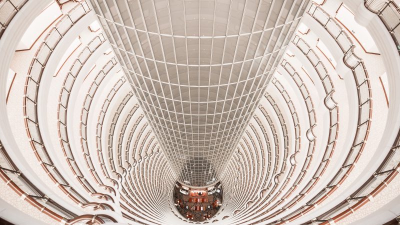 Inside view of multi-storey building — Samsung Frame TV art