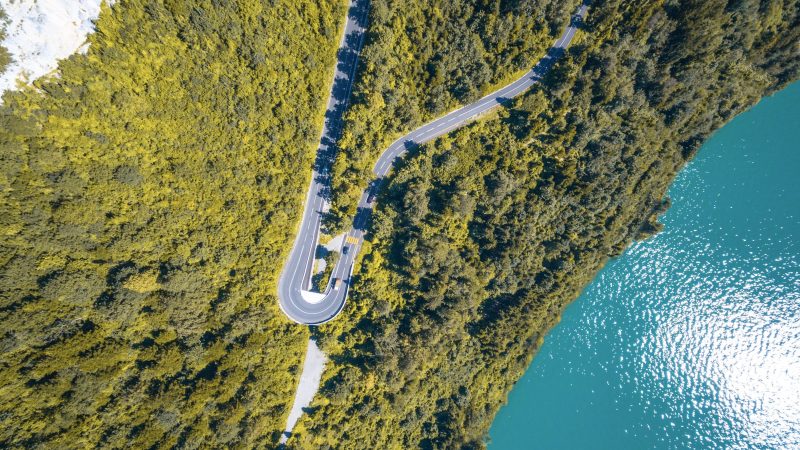 Mountain Road from Above — Samsung Frame TV art