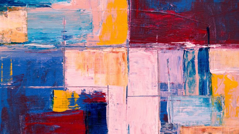 Abstract geometric colorful painting with texture. — Samsung Frame TV art