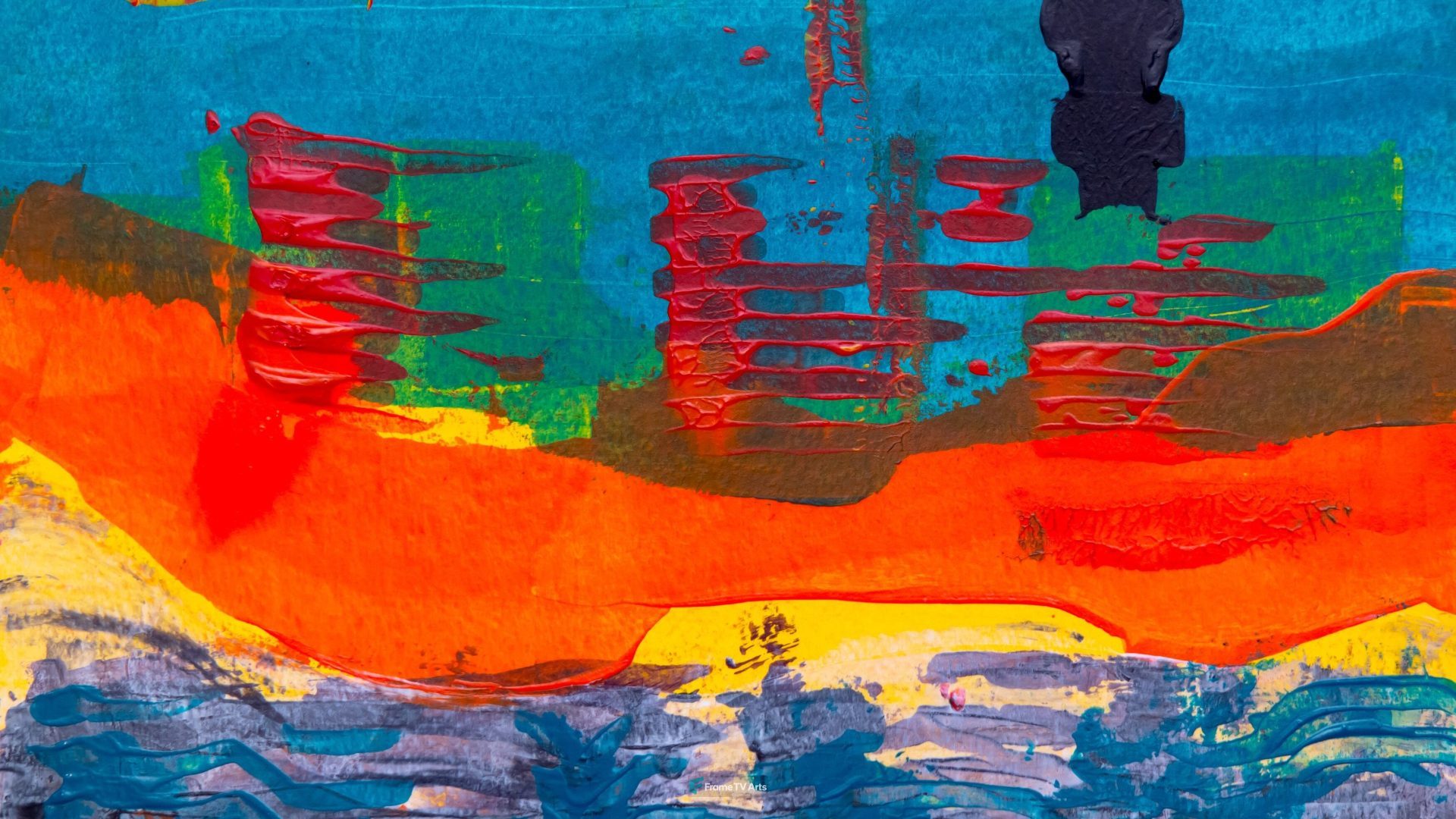 Bright and colorful abstract with landscape impression. — Samsung Frame TV art