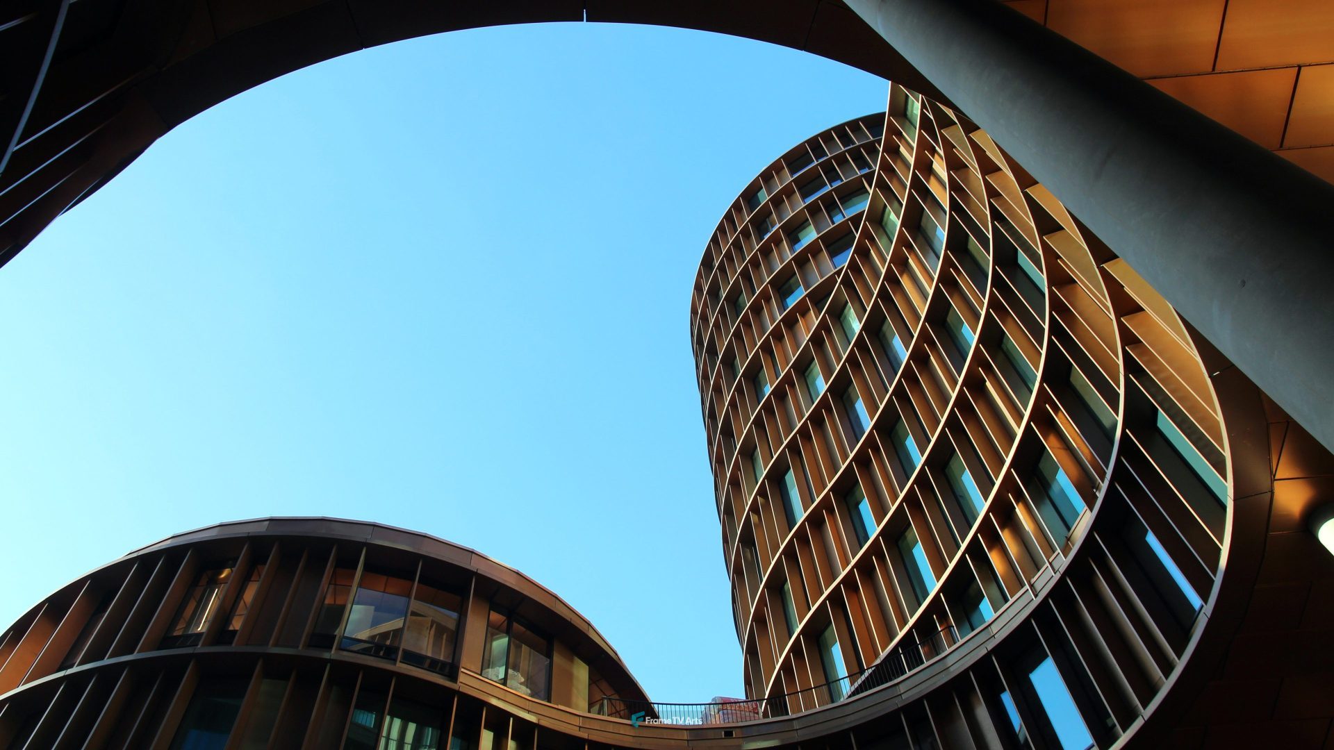 A circular building with many windows — Samsung Frame TV art