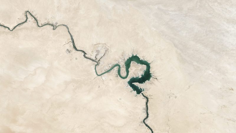 Satellite image of river — Samsung Frame TV art