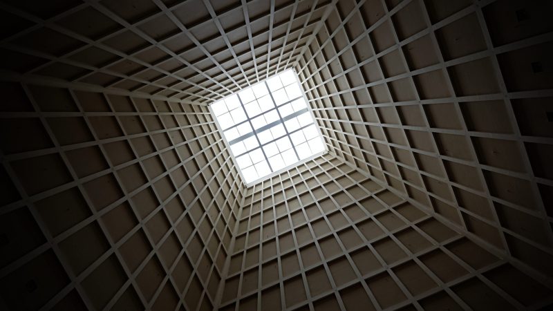 white and brown concrete ceiling — Samsung Frame TV art