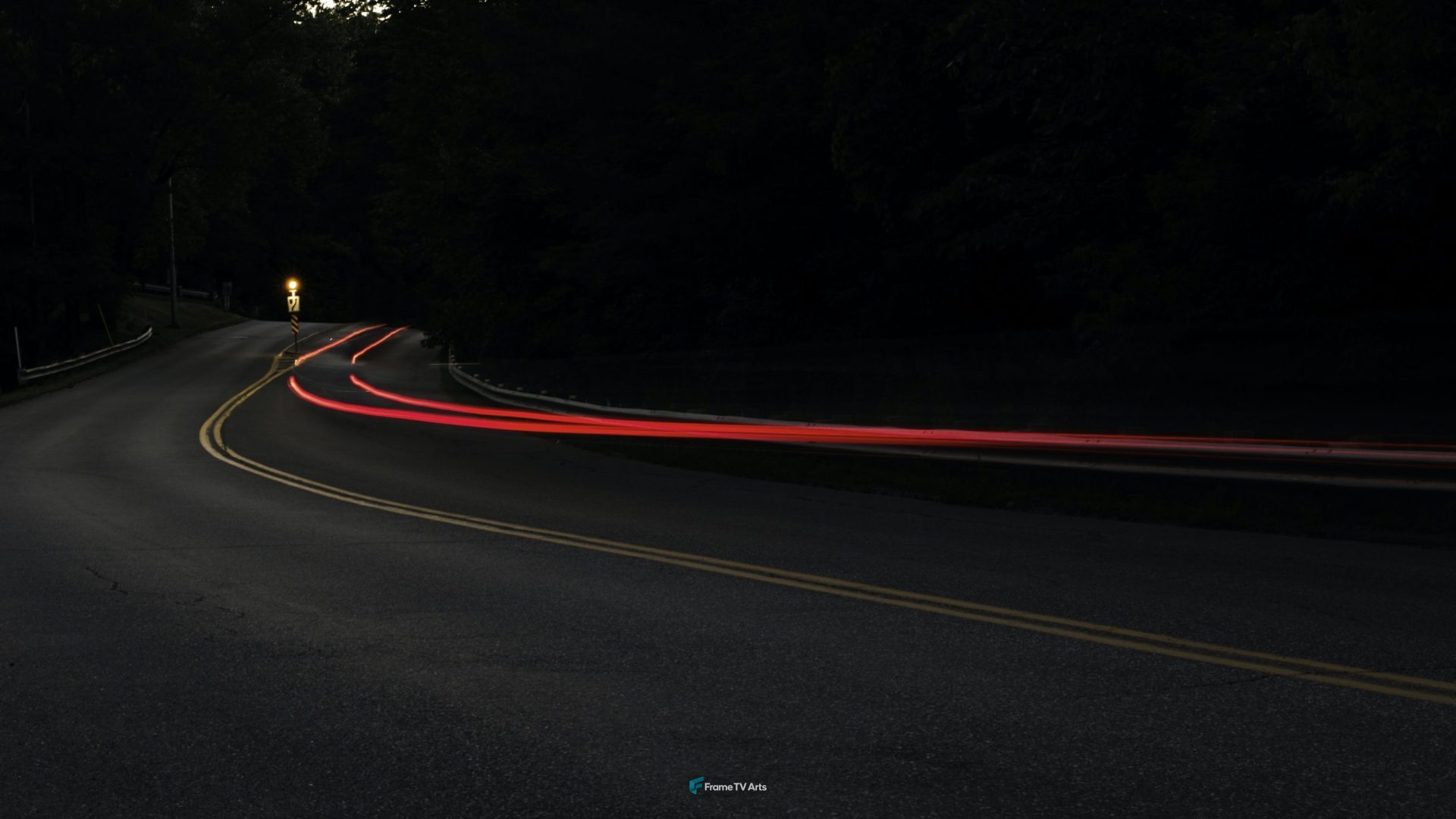 concrete road with cars passing — Samsung Frame TV art