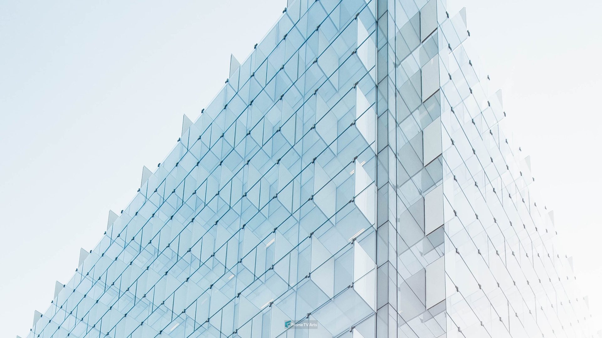 glass building under clear blue sky — Samsung Frame TV art